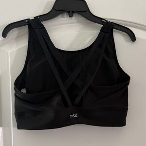 DSG Women's Cross-Back Black Sports Bra